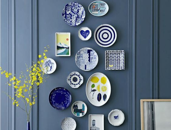 Vintage Plates living room wall art ideas