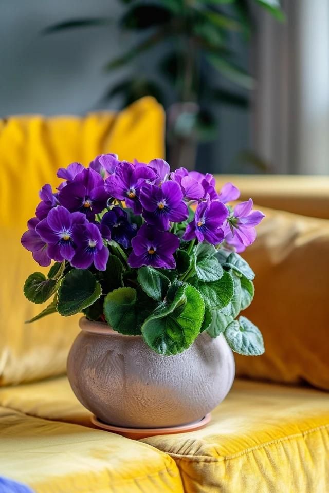 African Violet Indoor flowers that bloom all year