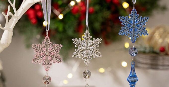 Beaded Snowflake Christmas Ornament Craft