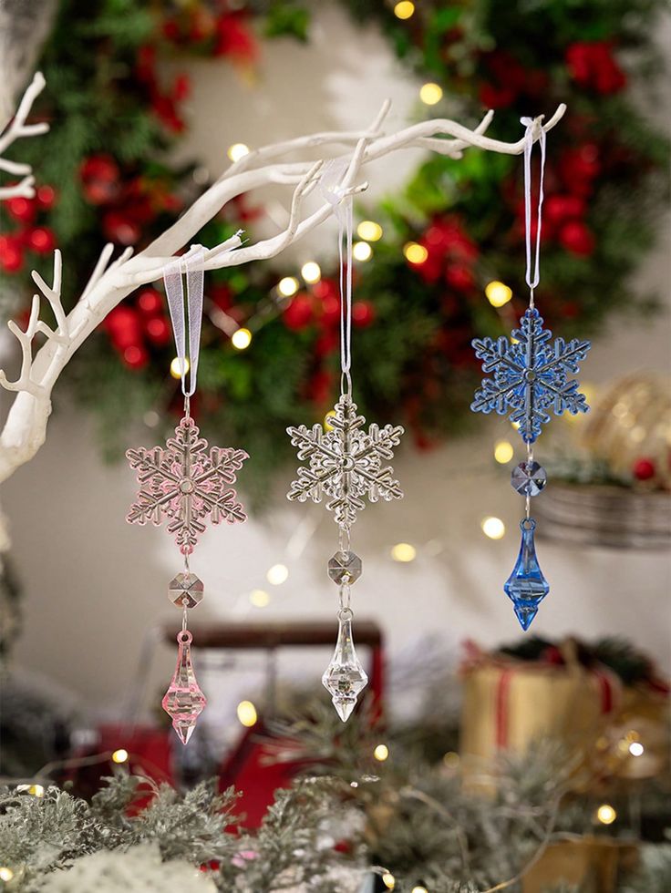 Beaded Snowflake Christmas Ornament Craft