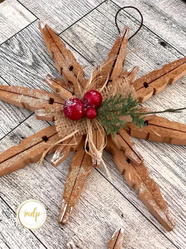 Clothespin Snowflake