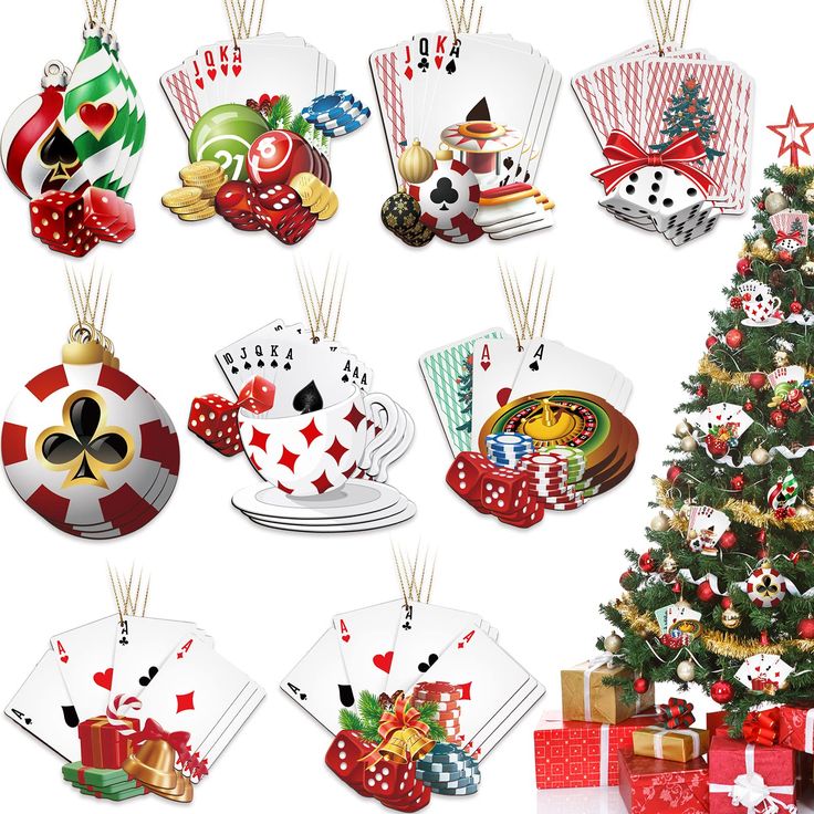 Playful Cards Christmas Ornament Ideas