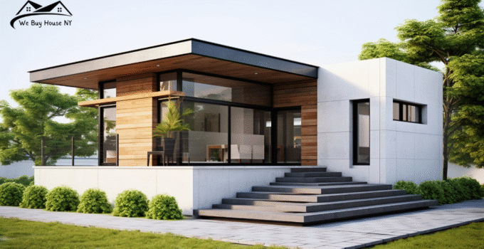 Exterior view of a modern house showcasing new home plans with stylish design and spacious layout