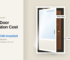 Illustration of a storm door swung open with the front door visible behind it, labeled, with a cost range of $350 to $700 installed